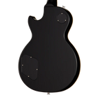Gibson Noel Gallagher Les Paul Standard electric guitar in ebony finish, showcasing its sleek body and classic design.