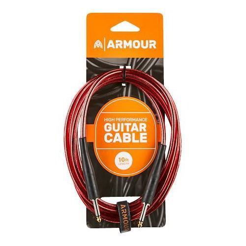 Armour GC10R Guitar 10 Foot in Transparent Red