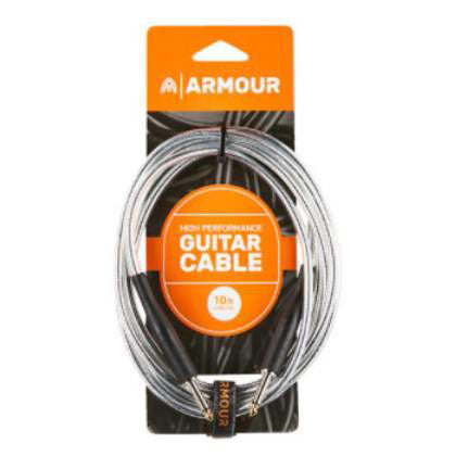 Armour GC10S Guitar 10 Foot in Transparent Silver