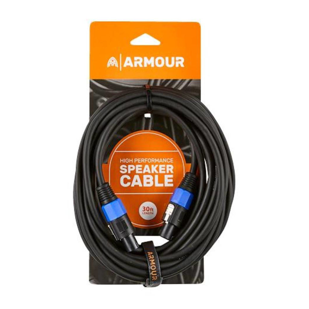 Armour SSP30 Speakon speaker cable, 30 feet long, for professional PA audio connections with durable design and secure connectors.