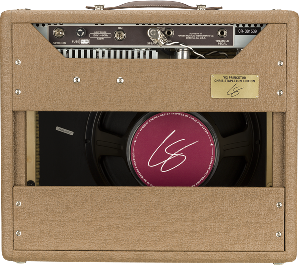 Fender 62 Princeton Chris Stapleton Ed guitar amplifier with vintage-style control panel and classic Fender design.