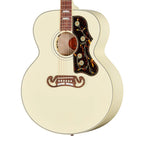 Gibson SJ-200 Standard Classic White left-handed acoustic guitar front view