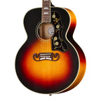 Gibson SJ-200 Standard acoustic guitar in Maple Tri Burst finish, featuring a large body and ornate pickguard