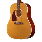 Gibson J-45 Standard Goldtop left-handed acoustic guitar with classic dreadnought body and visible soundhole