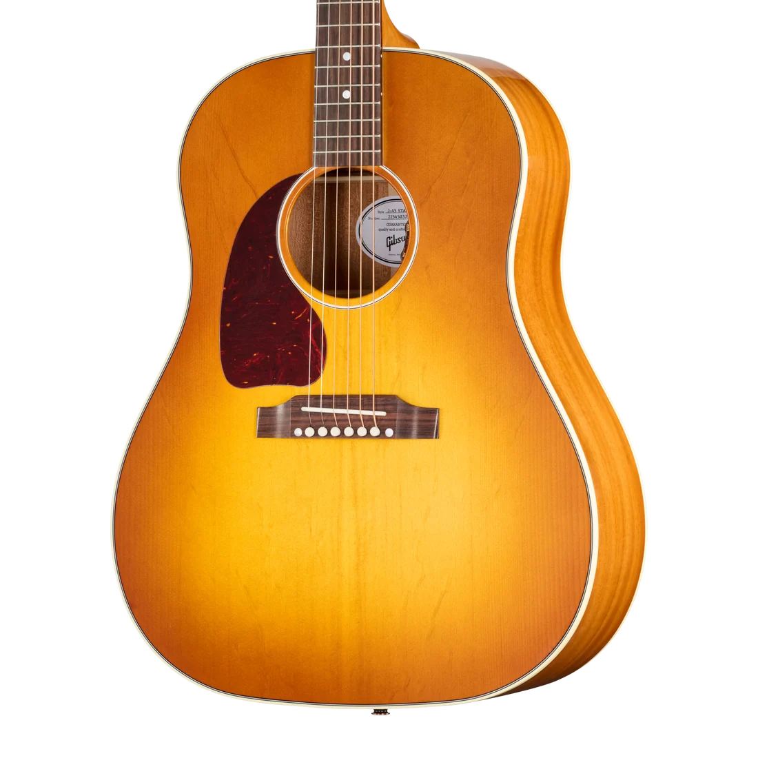 Gibson J-45 Standard left-handed acoustic guitar in Heritage Cherry Sunburst finish