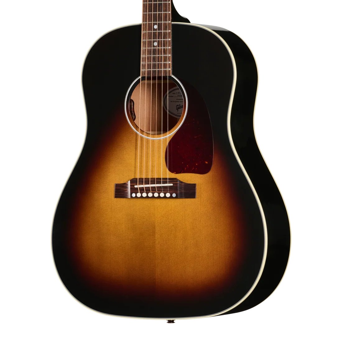 Gibson J-45 Standard acoustic guitar in vintage sunburst finish, front view