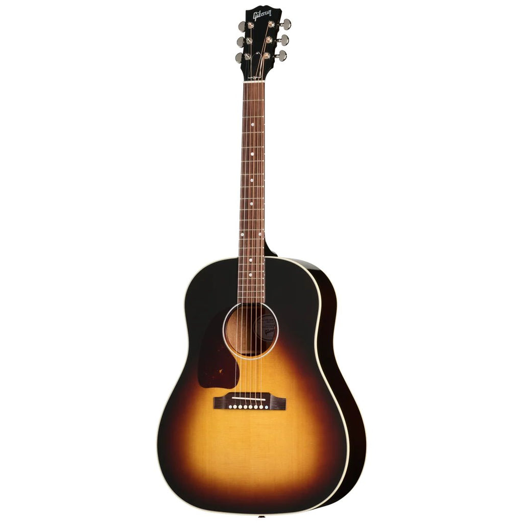 Gibson J-45 Standard left-handed acoustic guitar in vintage sunburst finish