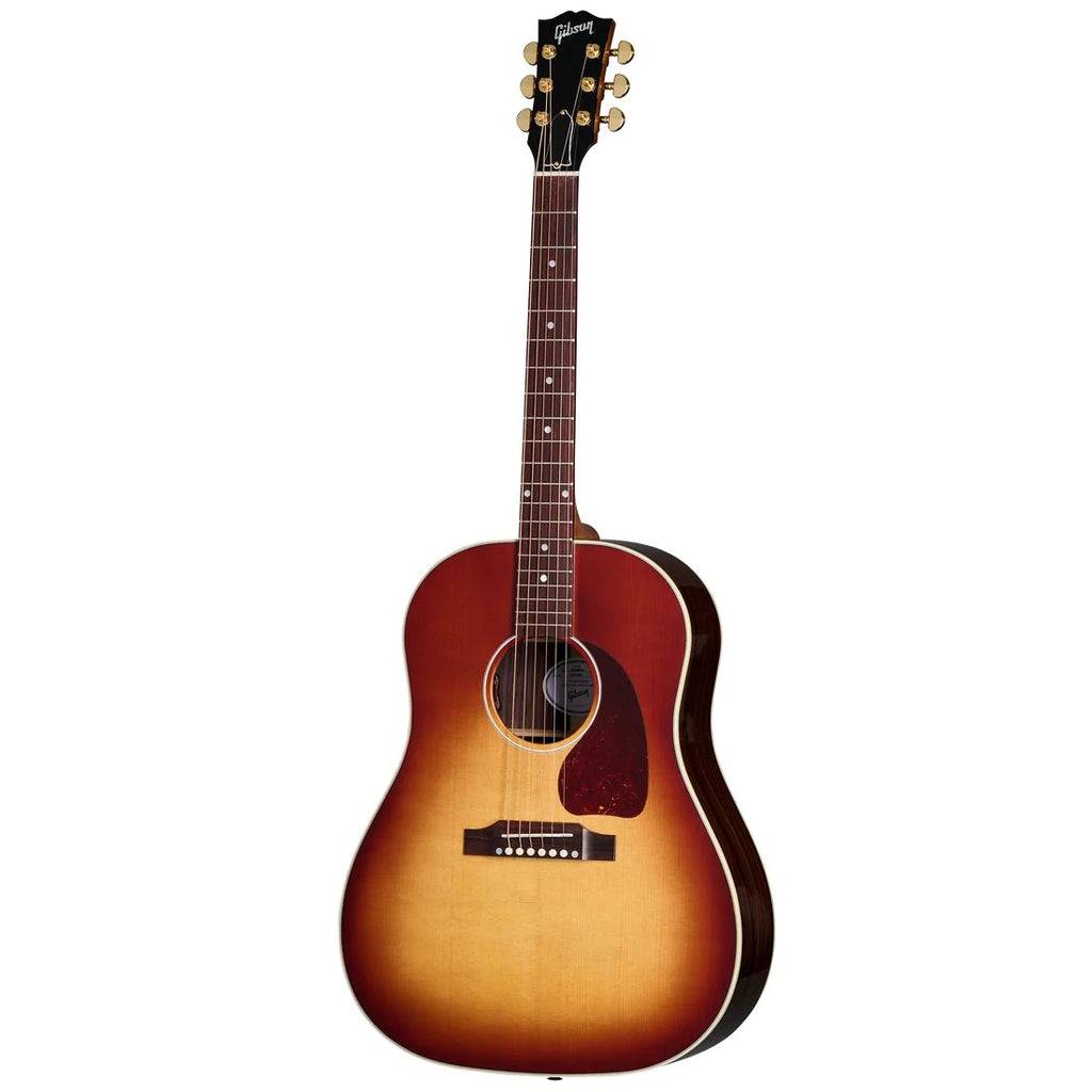 Gibson J-45 Standard acoustic guitar in Rosewood Burst finish with classic dreadnought body shape