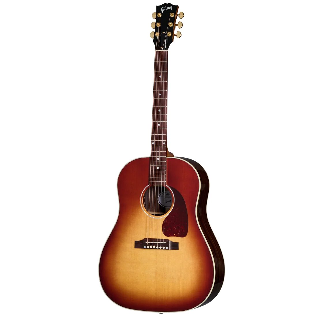 Gibson J-45 Standard acoustic guitar in Rosewood Burst finish with classic dreadnought body shape