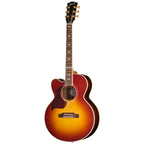 Gibson Parlor Rosewood electro acoustic guitar in rosewood burst finish, left-handed view