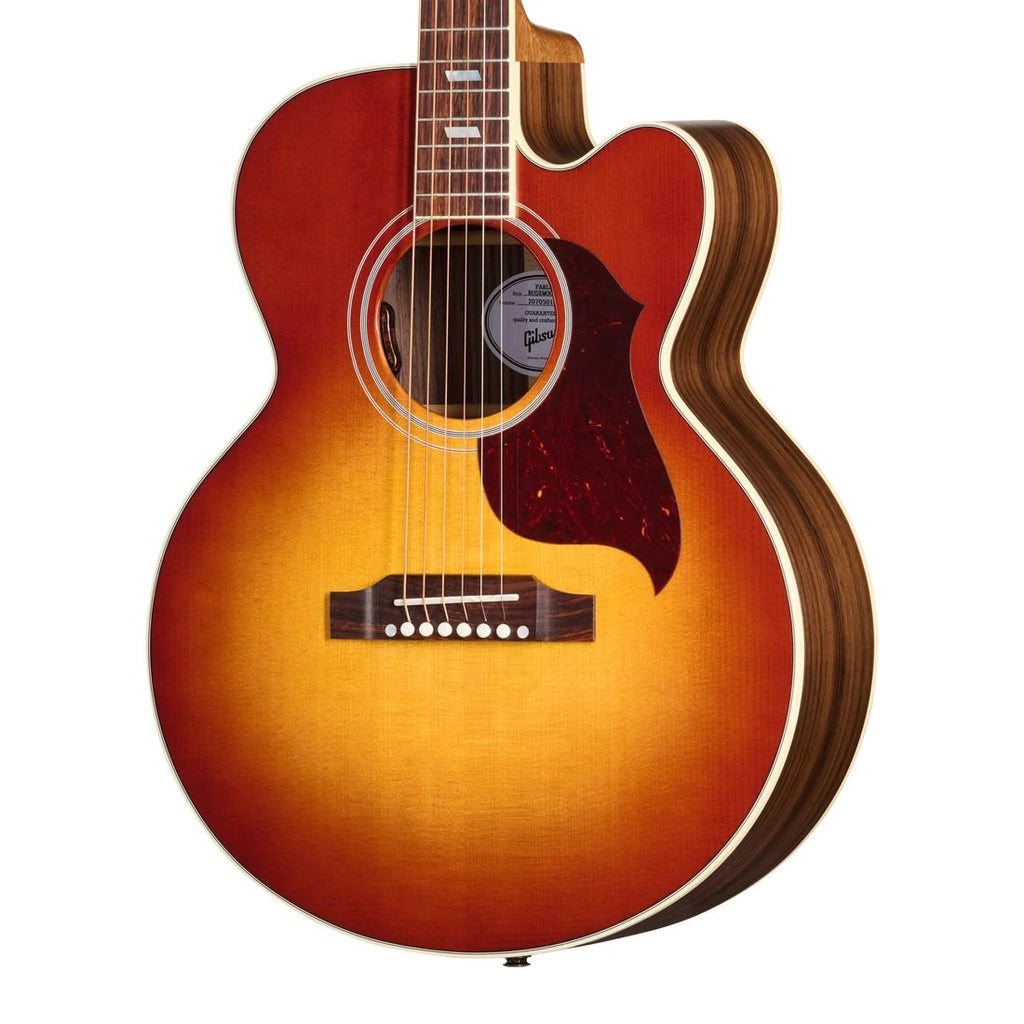Gibson Parlor Rosewood Electro Acoustic Guitar in Rosewood Burst finish against a neutral background