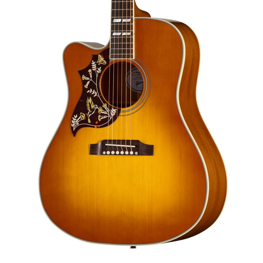Gibson Hummingbird Standard left-handed electro acoustic guitar in Heritage Cherry Burst finish