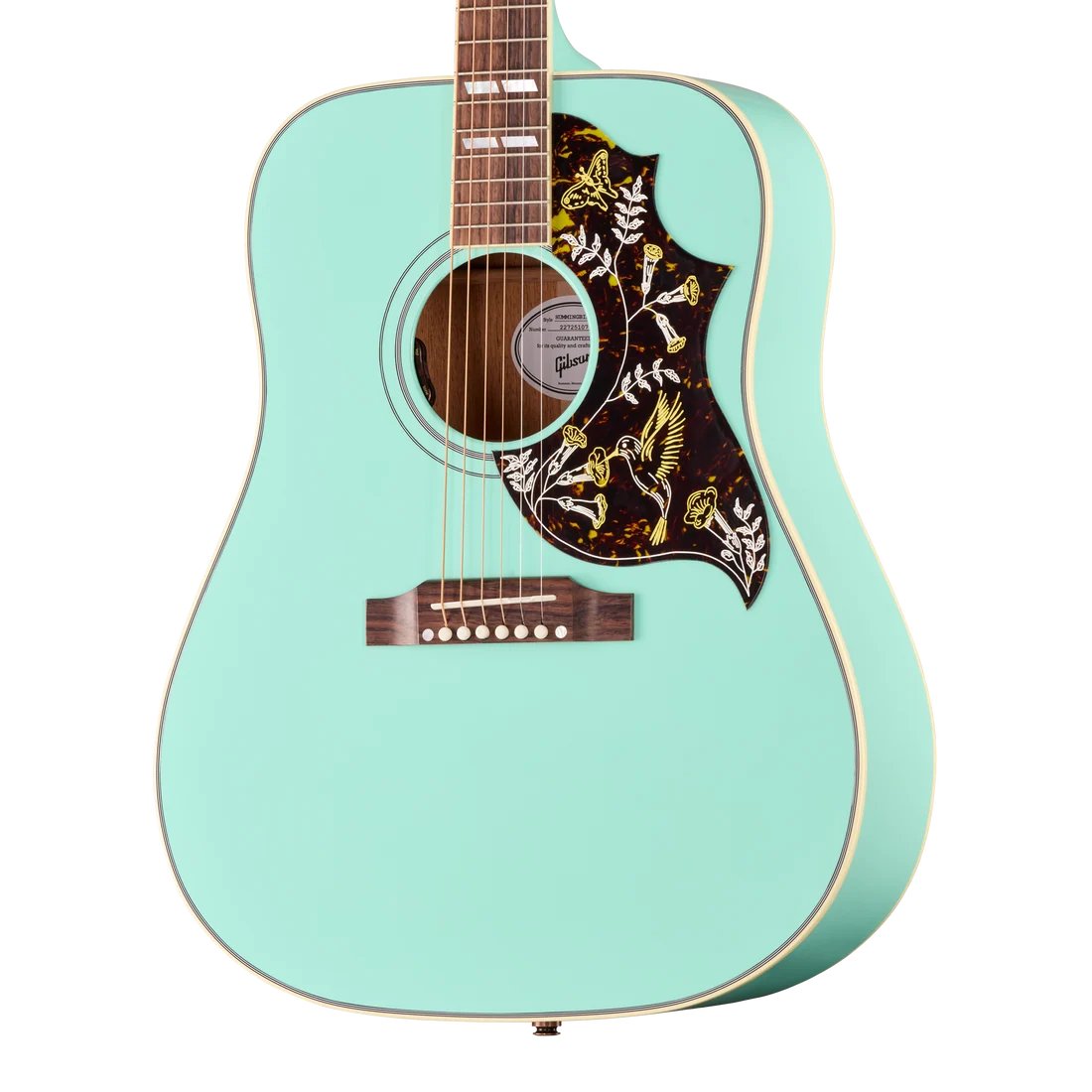 Gibson Hummingbird Standard acoustic guitar in Southwestern Turquoise finish, front view