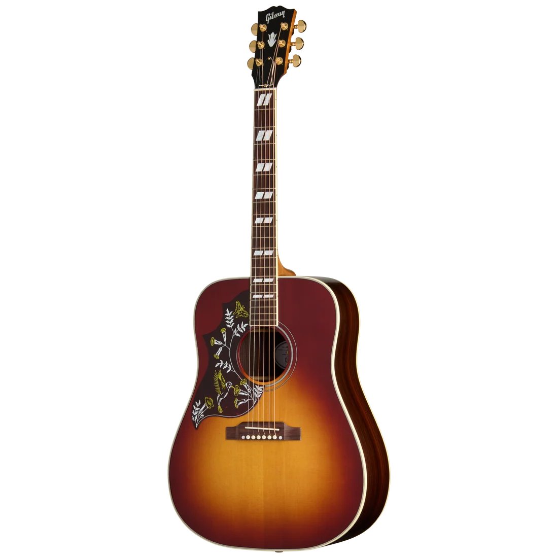 Gibson Hummingbird Standard left-handed acoustic guitar in rosewood burst finish