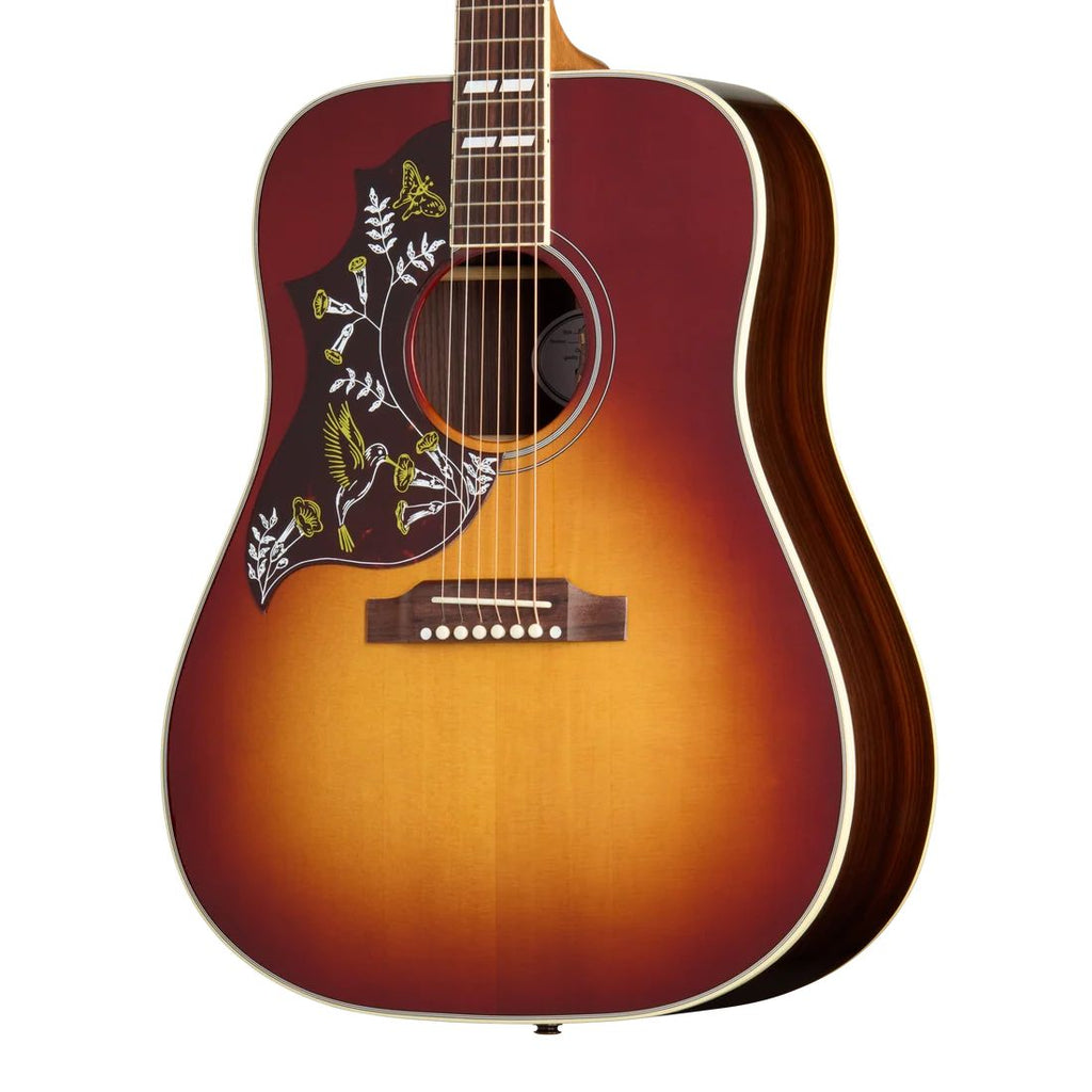 Gibson Hummingbird Standard left-handed acoustic guitar in Rosewood Burst finish
