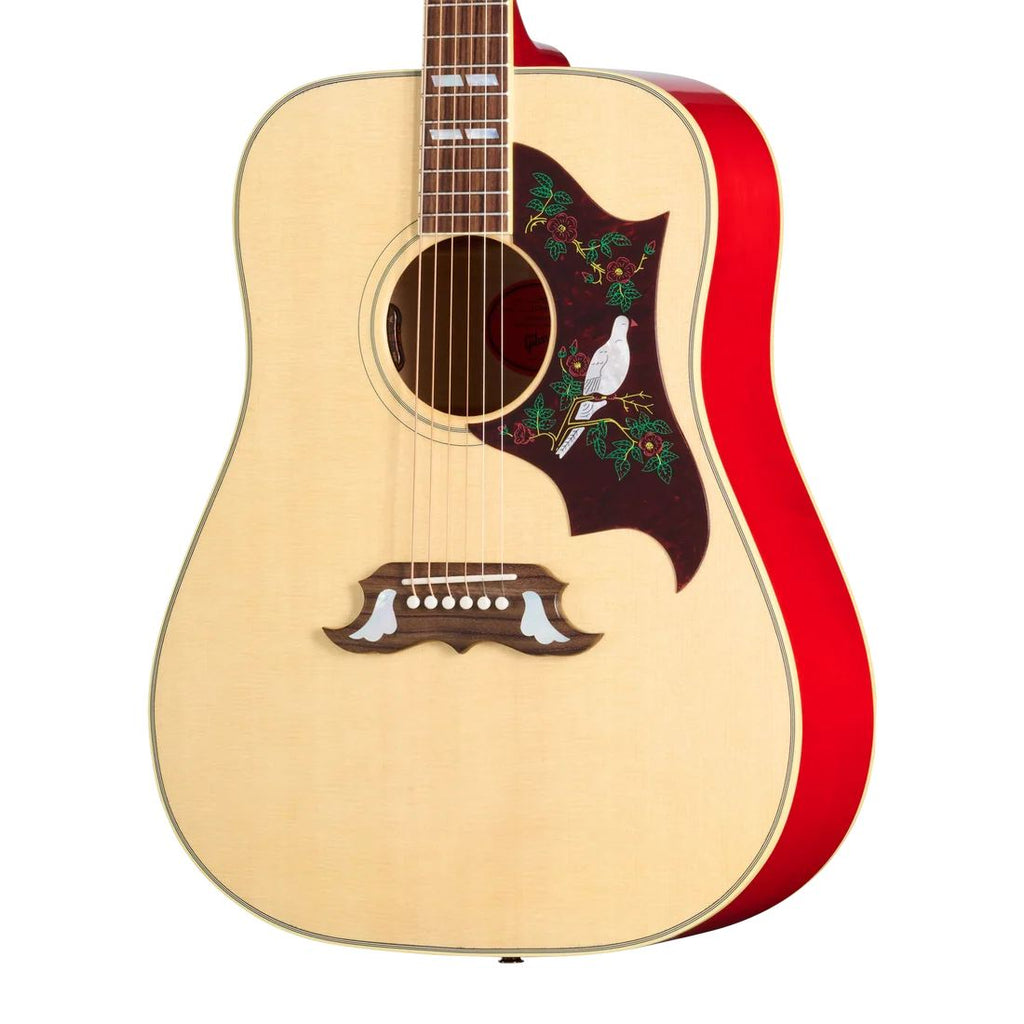 Gibson Dove Original acoustic guitar in Antique Natural finish with dove pickguard and round soundhole