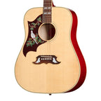 Gibson Dove Original acoustic guitar in antique natural finish, left-handed view