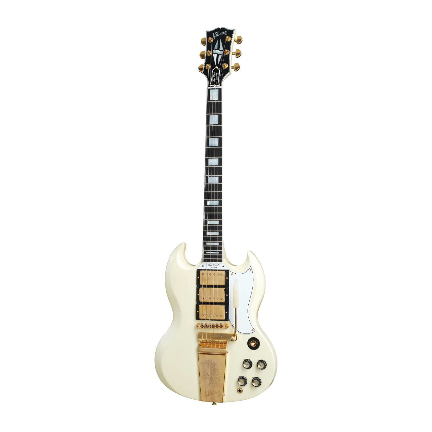 Gibson 1963 Les Paul SG Custom Reissue with Maestro Vibrola - 3 Pick-Up - VOS Classic White