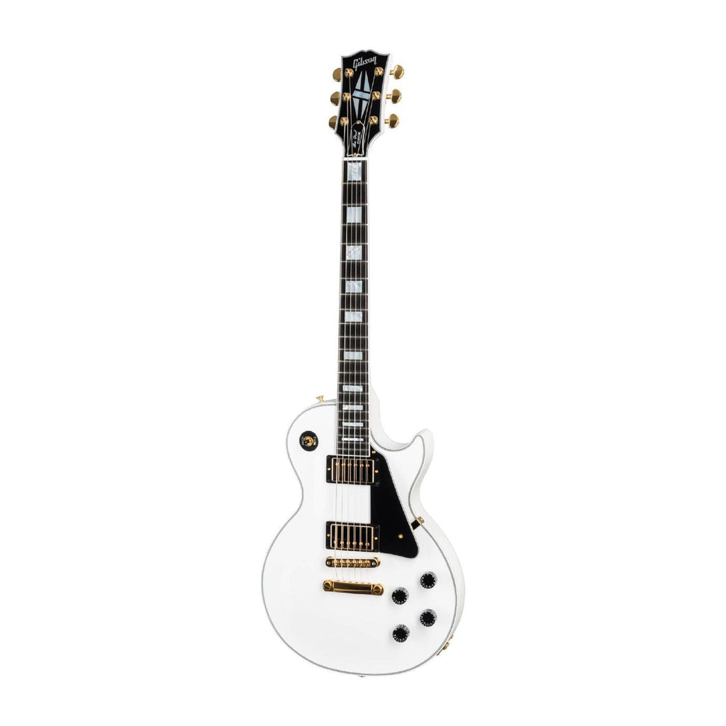 Gibson Les Paul Custom Electric Guitar with EB FB Alpine White Gloss