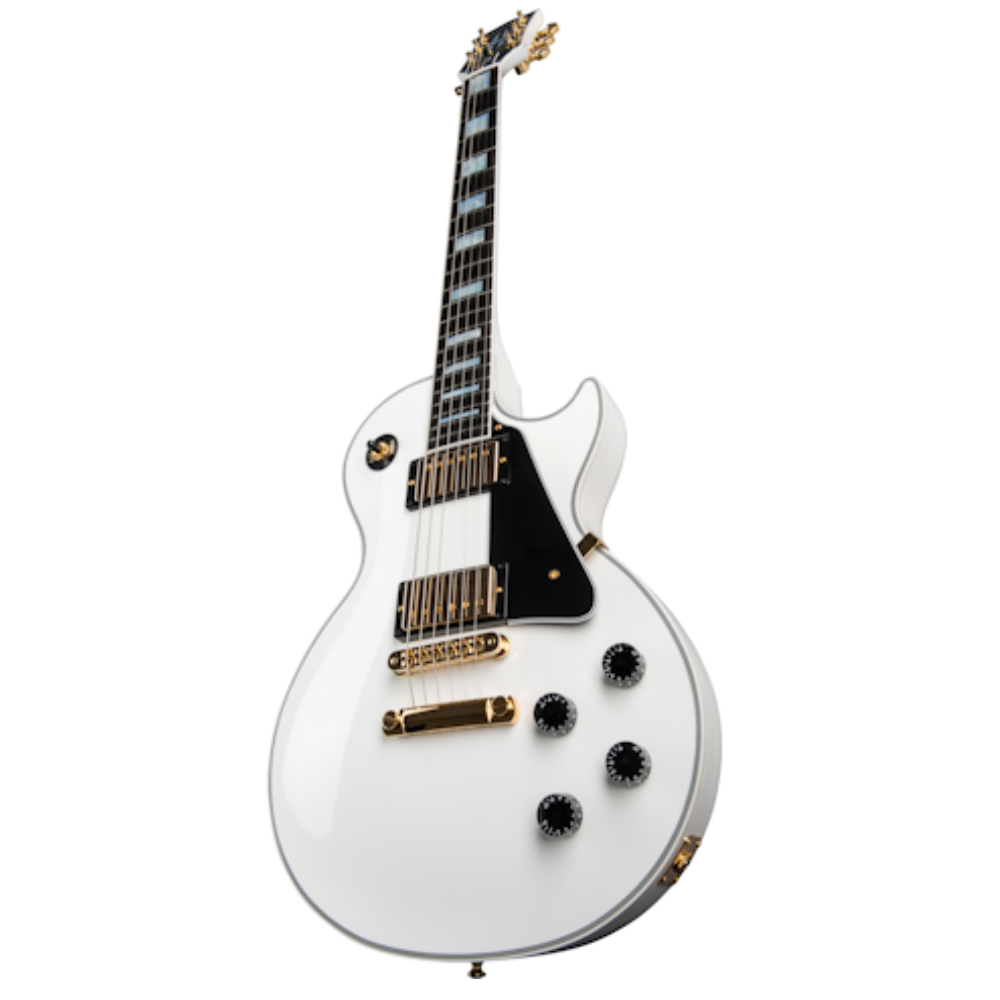Gibson Les Paul Custom Electric Guitar with EB FB Alpine White Gloss
