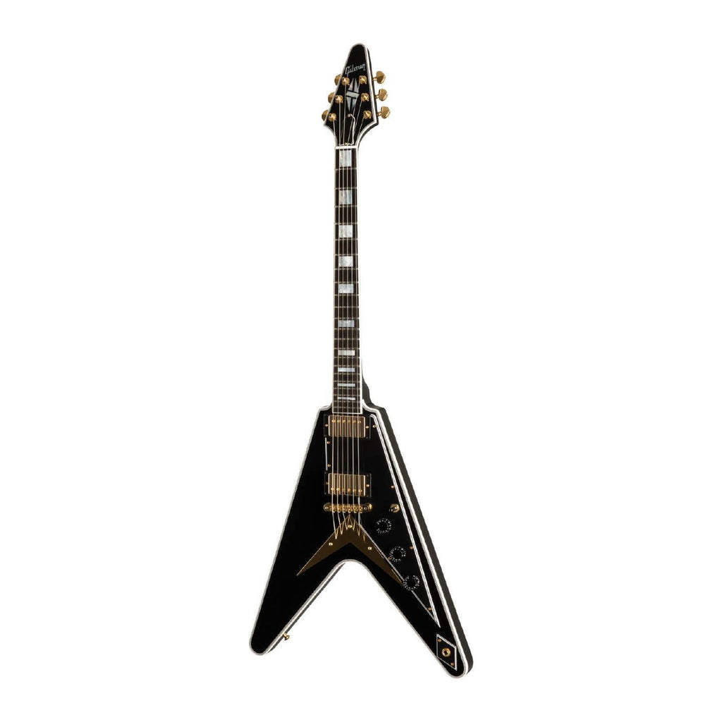 Gibson Flying V Custom Electric Guitar with Ebony Fingerboard Gloss - Ebony