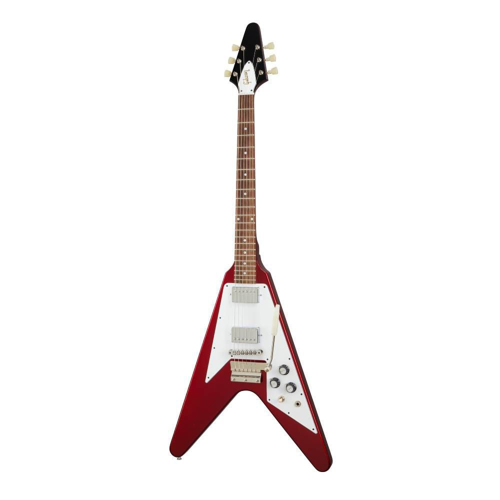 Gibson 67 Mahogany Flying V Electric Guitar Maestro Gloss - Spark Burgundy