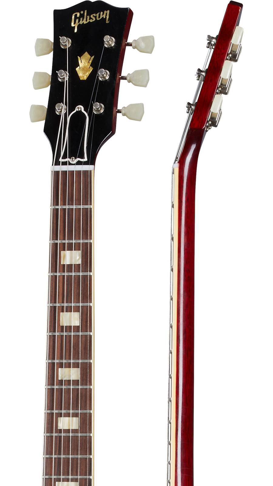 Gibson Murphy Lab '64 ES-335 Ultra Light Aged Electric Guitar in '60s Cherry finish, showcasing the vintage-style hollow-body design.