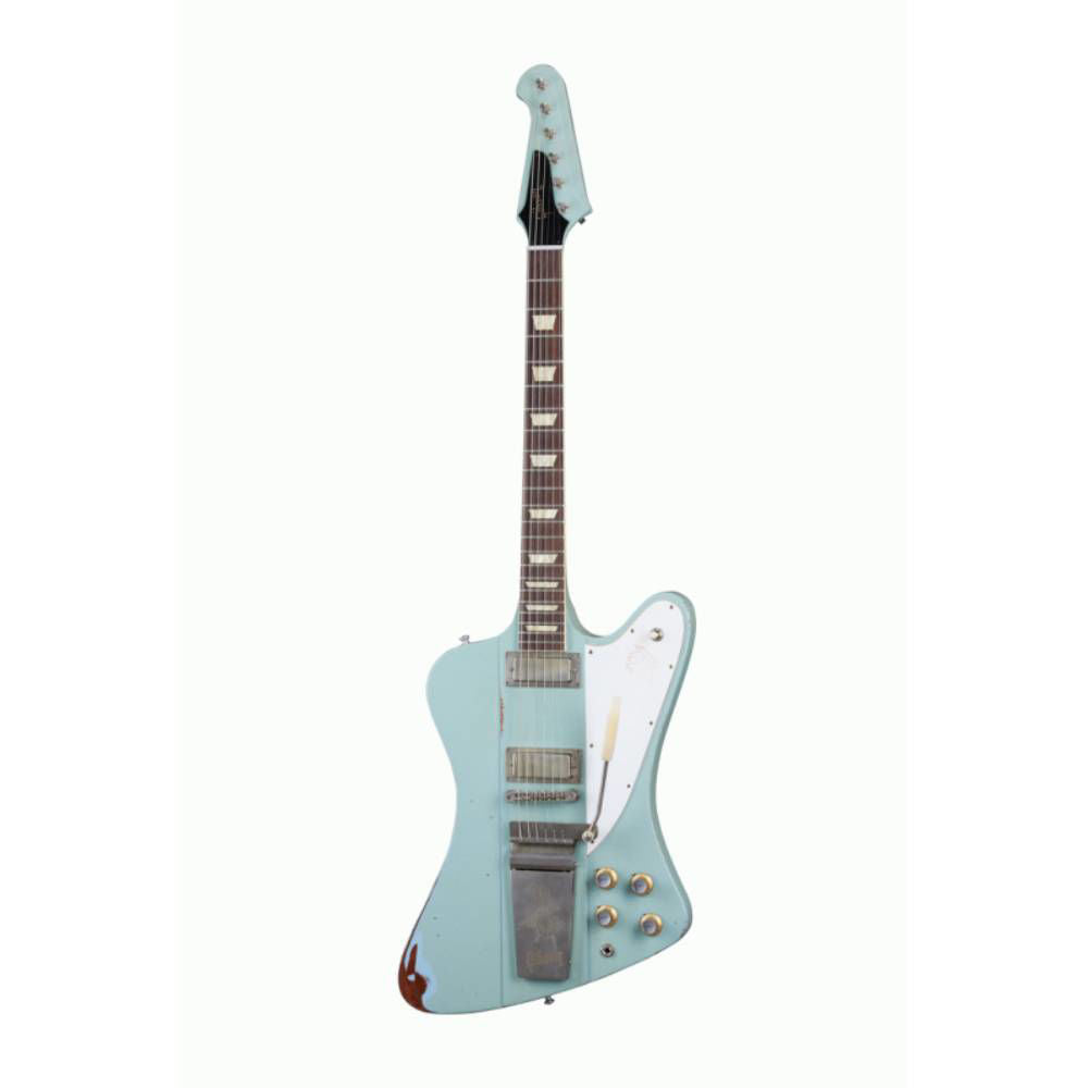 Gibson Murphy Lab 63 Firebird Electric Guitar with Maestro Vibrola Heavy Aged Frost Blue