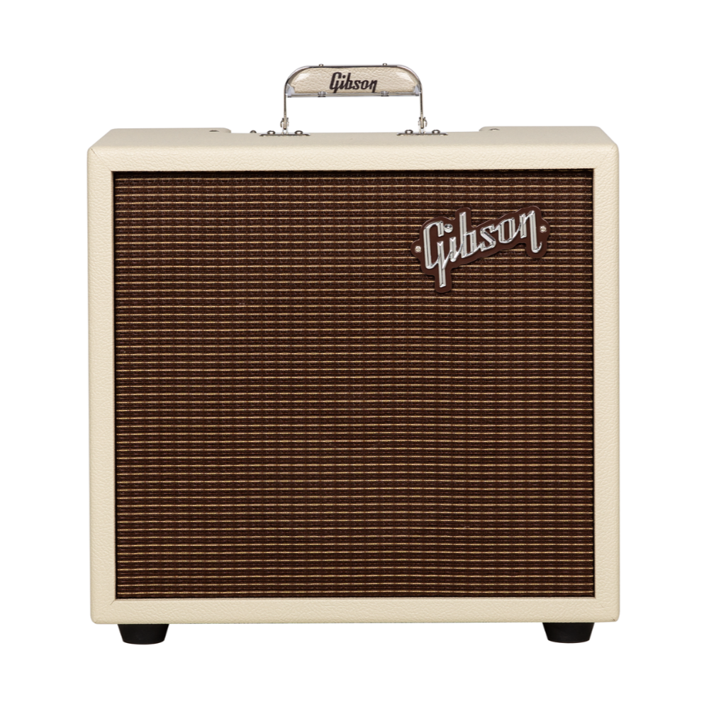 Gibson Falcon 5 1x10 tube guitar combo amplifier showing front panel with control knobs and speaker grille.