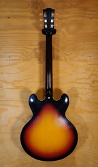 Gibson Murphy Lab '58 ES-335 electric guitar in Light Aged Triburst finish, showcasing its vintage design and dual humbucker pickups.