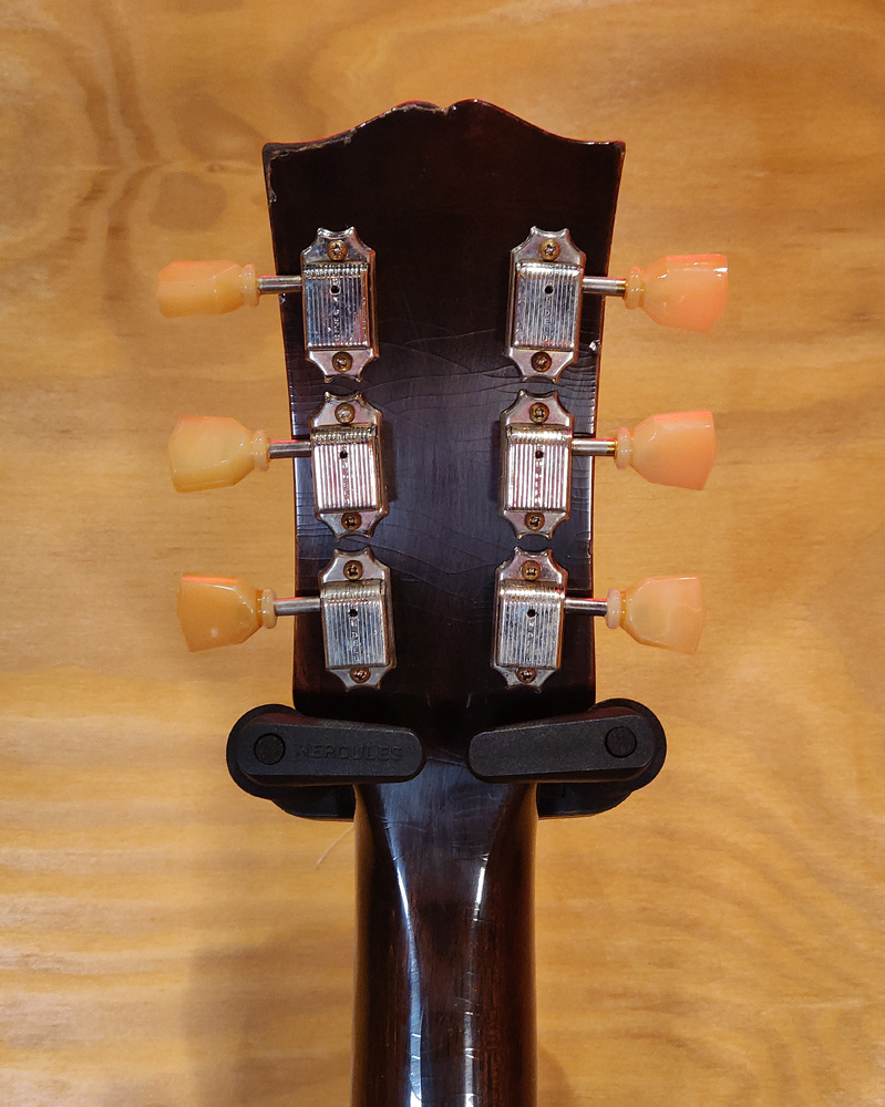 Gibson Murphy Lab '58 ES-335 electric guitar in Light Aged Triburst finish, showcasing its semi-hollow body and vintage-style hardware.