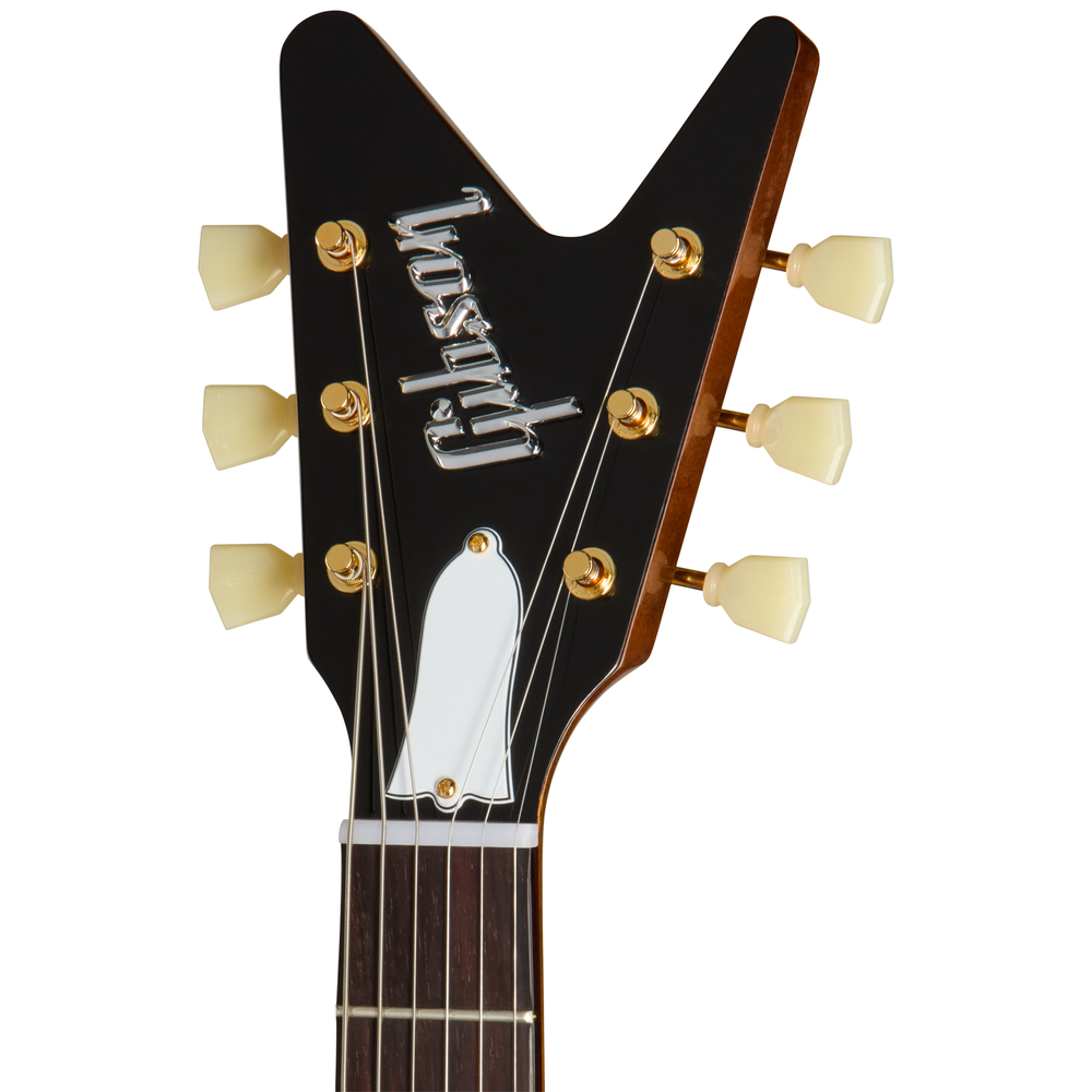 Gibson 1957 Mahogany Futura Reissue electric guitar in antique natural finish, showcasing its sleek body and vintage design.
