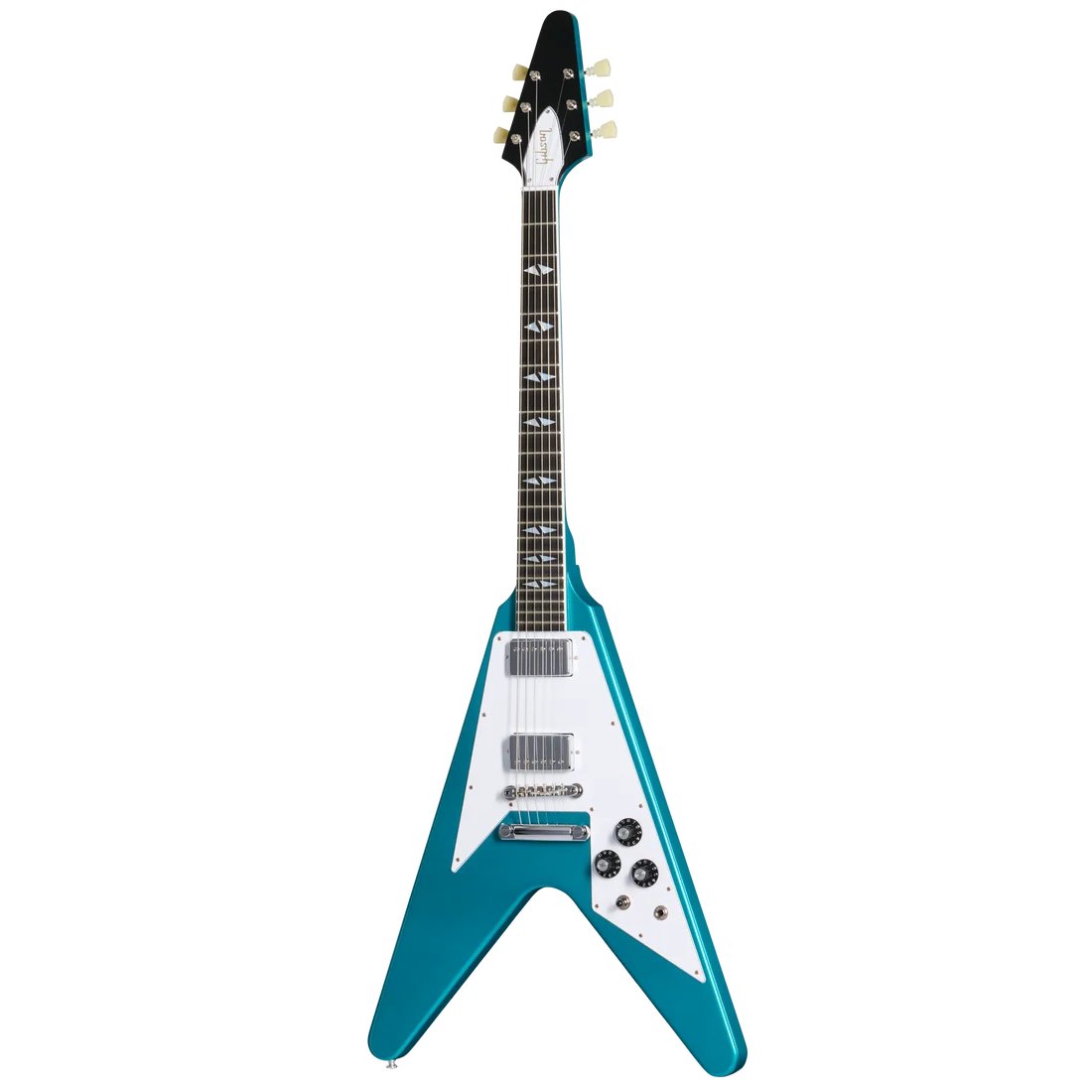 Gibson Custom 1969 Flying V Reissue electric guitar in Aqua Mist finish