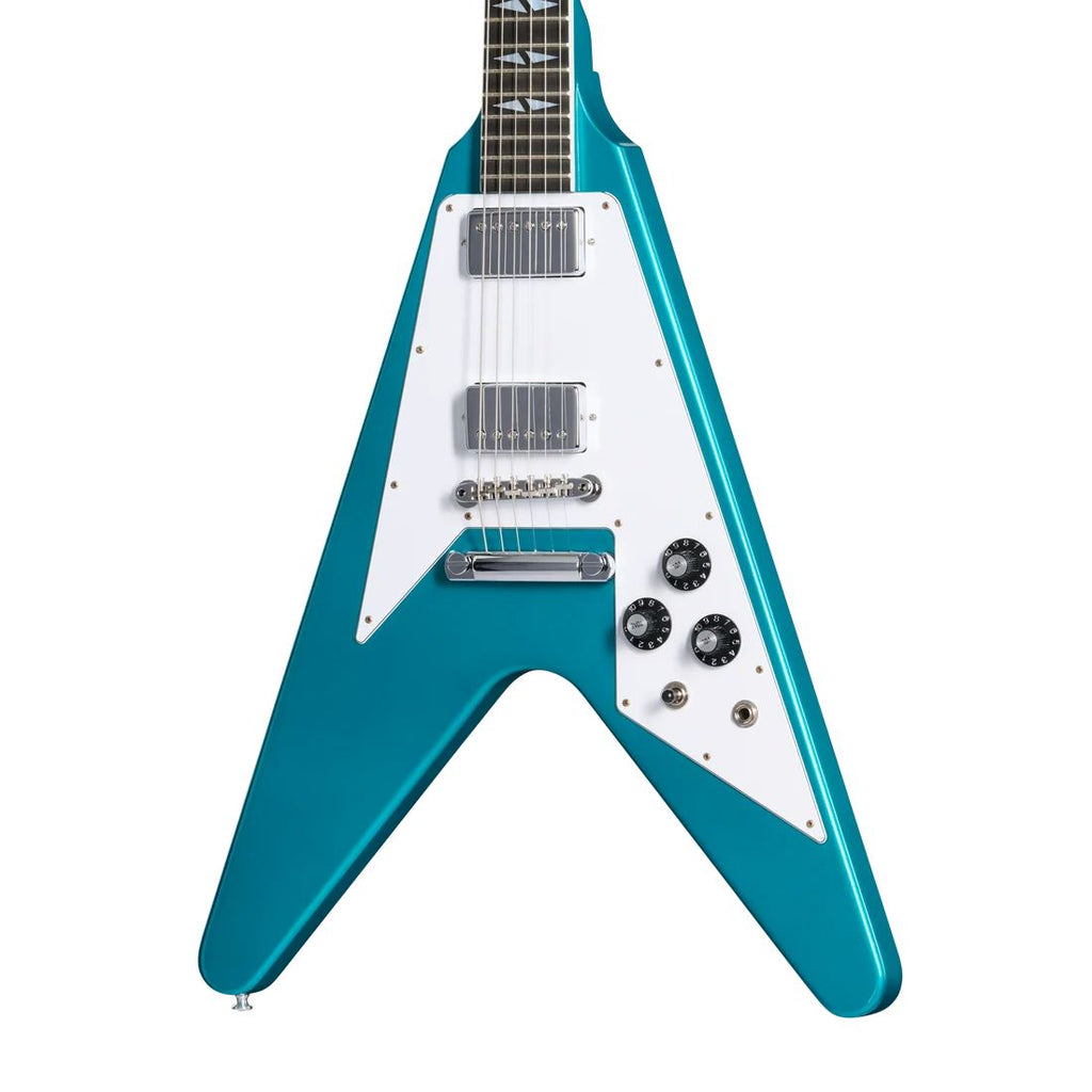 Gibson Custom 1969 Flying V Reissue electric guitar in Aqua Mist finish