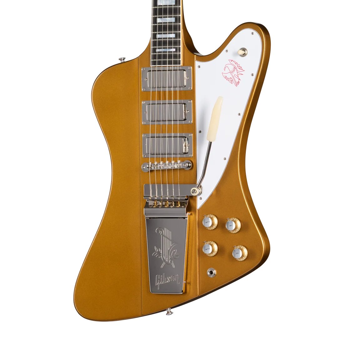 Gibson Custom 1963 Firebird VII Reissue gloss electric guitar in double gold finish