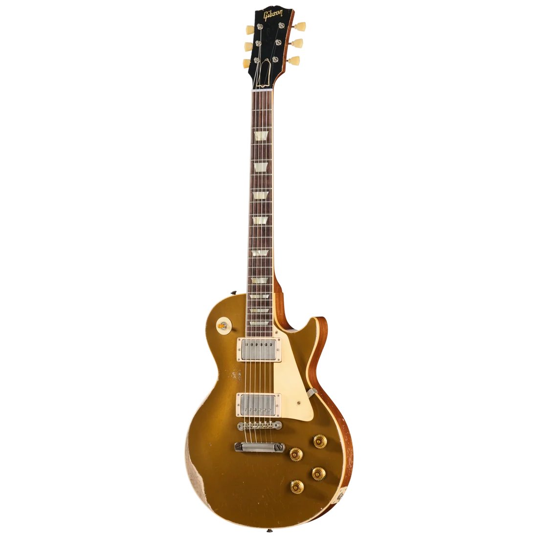 Gibson CS 1957 Les Paul RI Ultra Aged electric guitar in mustard gold finish