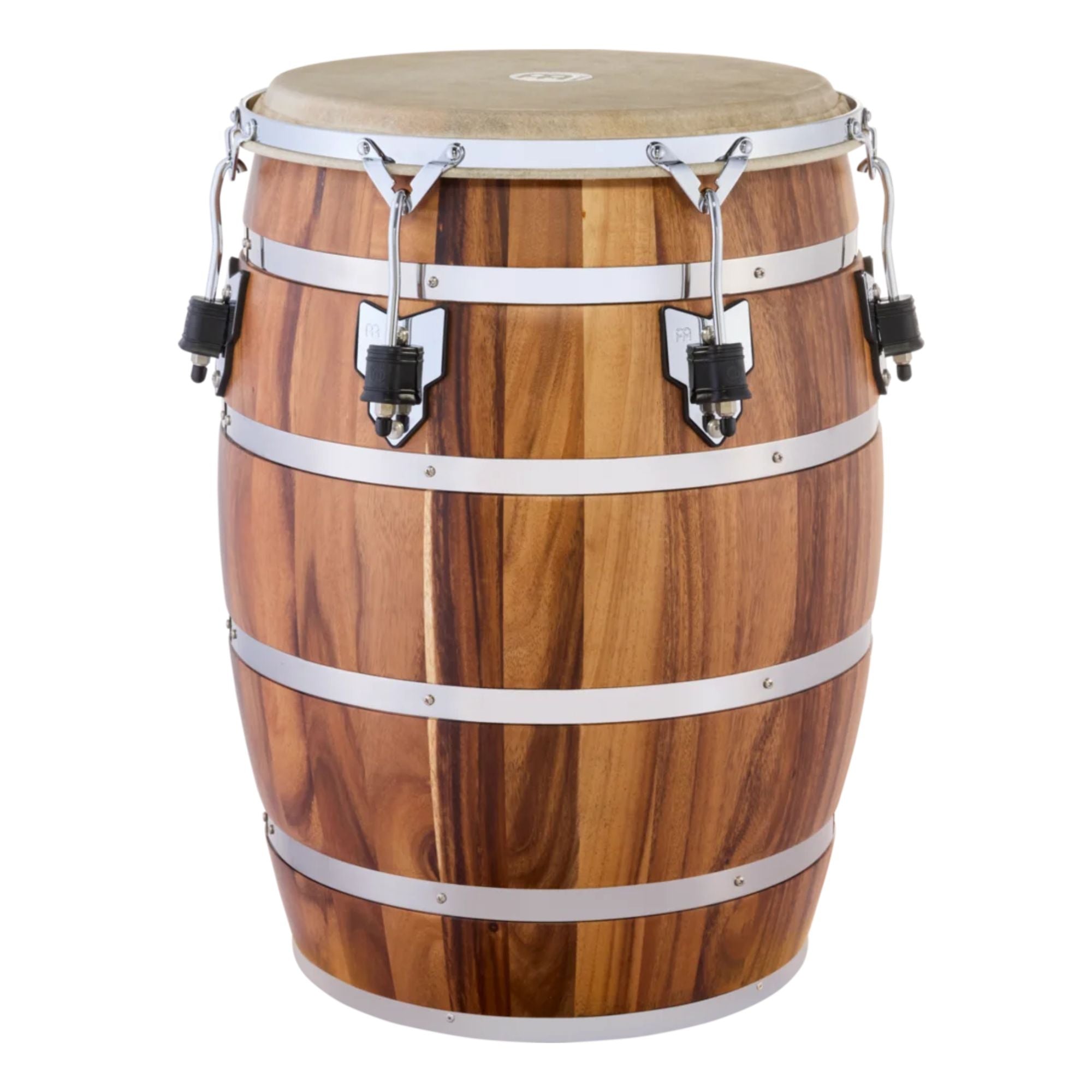 Chrome Meinl BB16CW-CH hardware for 16-inch bongos, showing the sturdy metal drum hardware with mounting hardware.