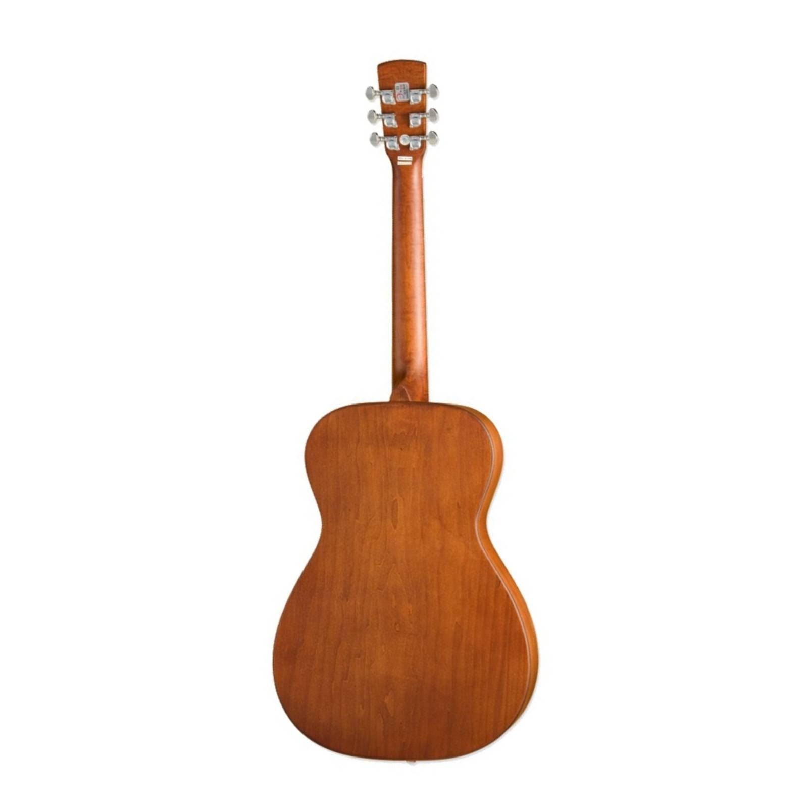 Epiphone Hound Dog Round Neck Resonator Guitar in vintage brown, a folk and bluegrass instrument with a round body and metal resonator