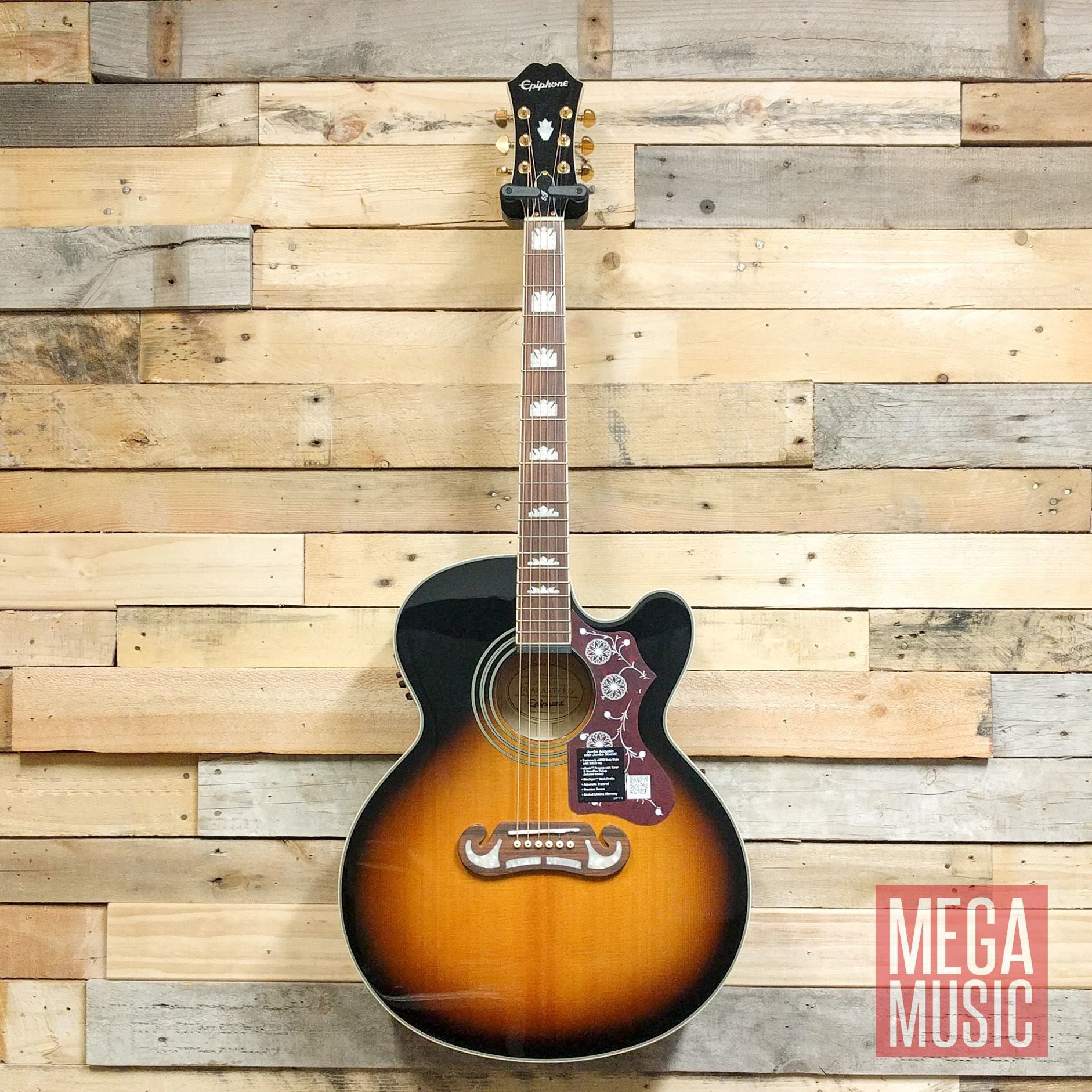 Epiphone EJ200SCE Acoustic Guitar Vintage Sunburst