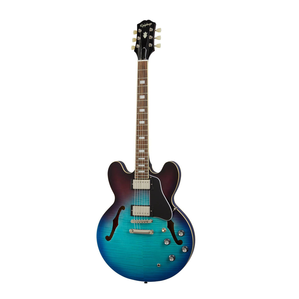 Epiphone ES-335 Figured Semi-Hollow Body Electric Guitar in Blueberry Burst