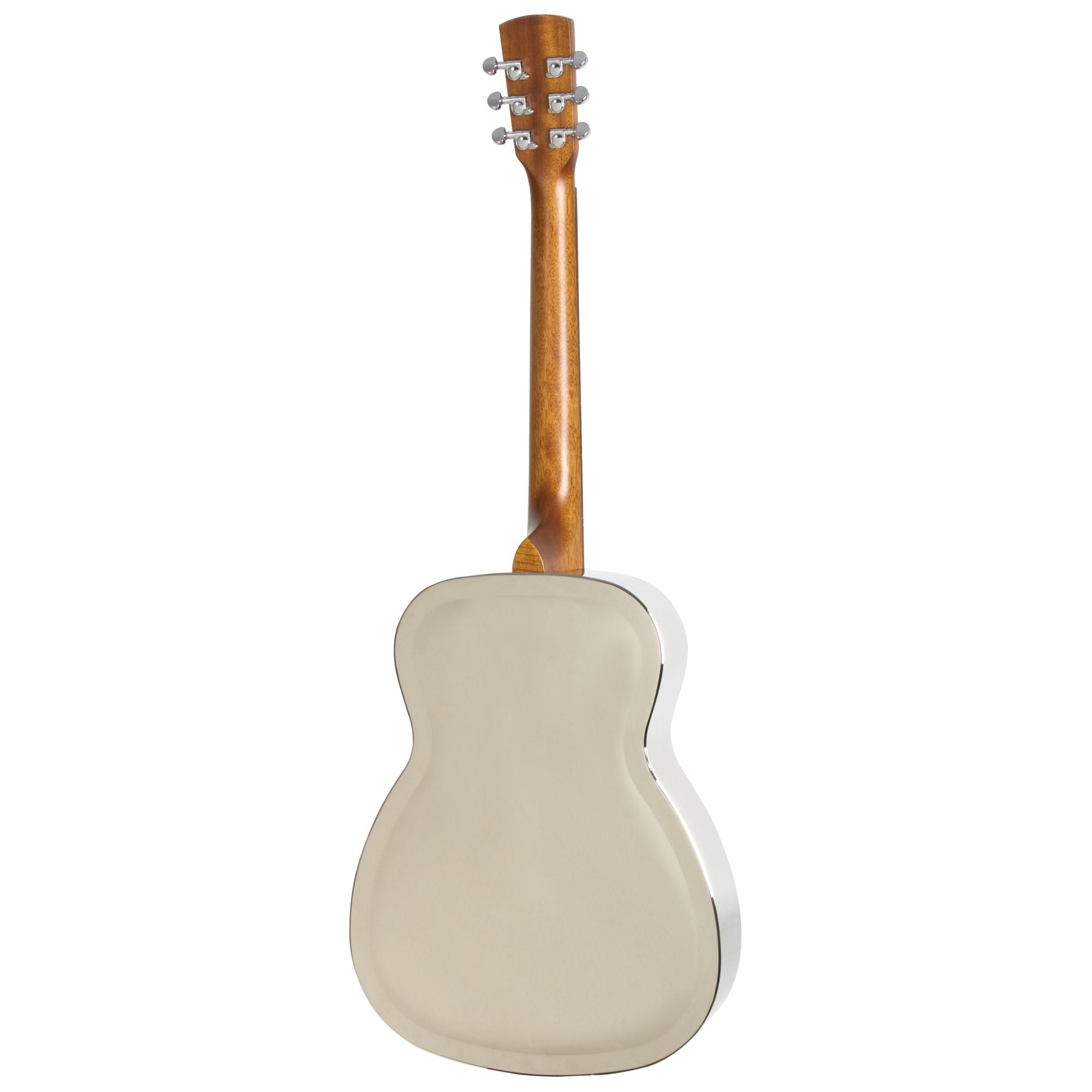 Epiphone Dobro Hound Dog M14 metal body resonator guitar for folk and bluegrass music, shown in a close-up shot.