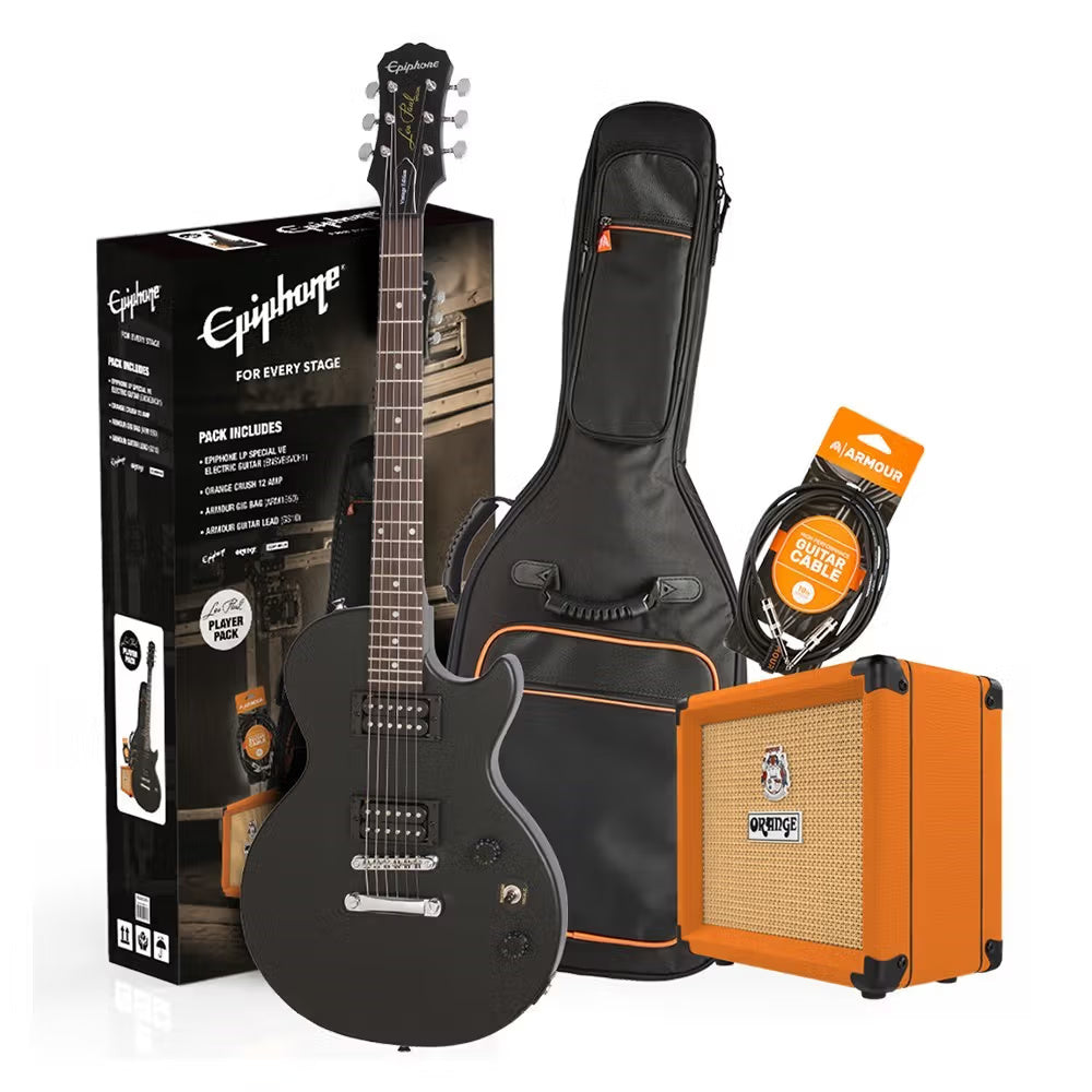 Epiphone Power Players Les Paul Electric Guitar Pack - Dark Matter Ebony