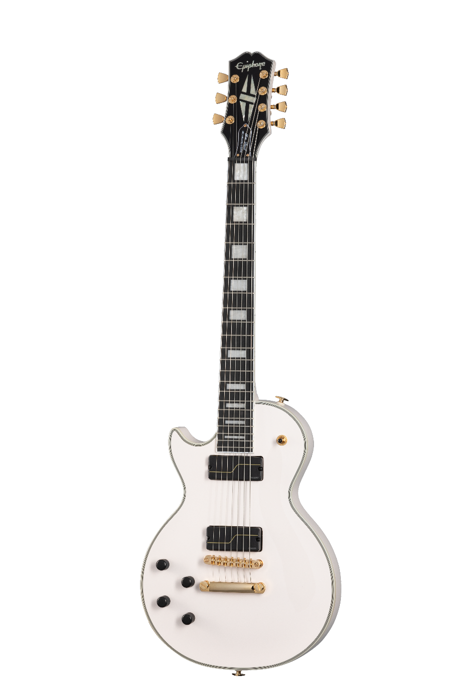 Epiphone Matt Heafy LP Custom 7-String Electric Guitar White Left-Handed with Case