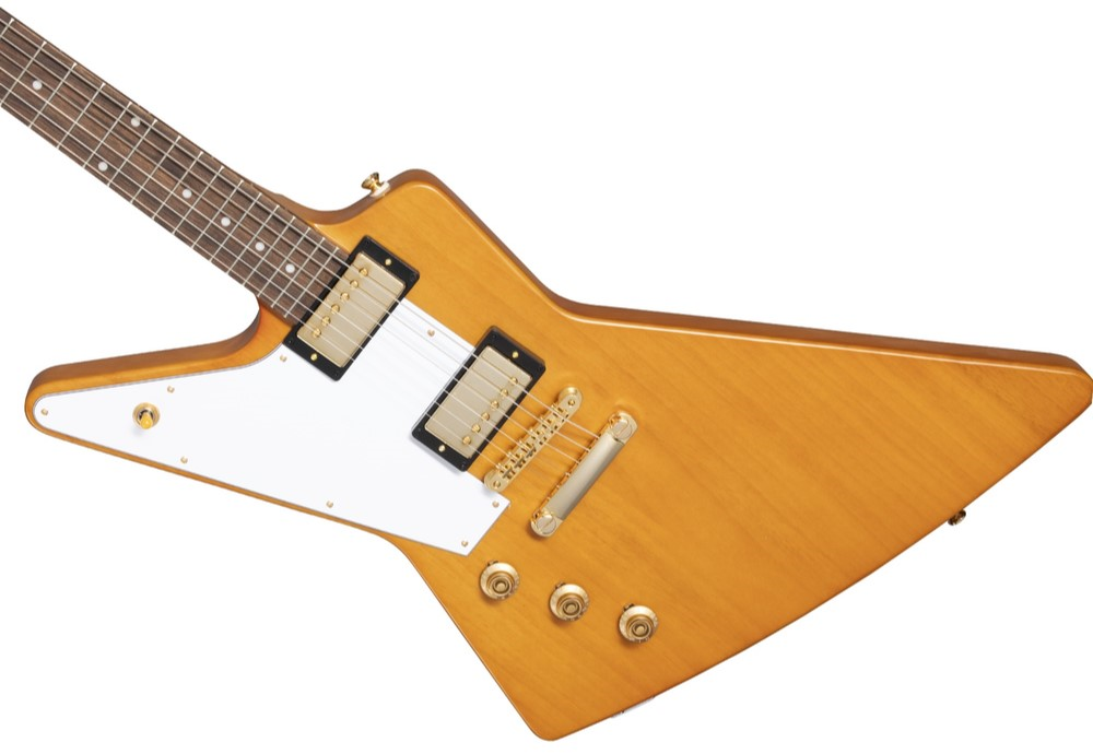 Epiphone 1958 Korina Explorer Electric Guitar -  Left Handed in Aged Natural