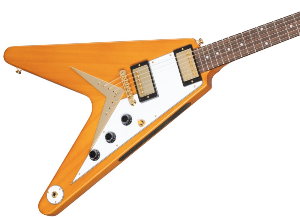 Epiphone 1958 Korina Flying V Electric Guitar - Aged Natural
