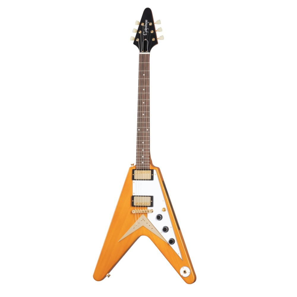 Epiphone 1958 Korina Flying V Electric Guitar - Aged Natural