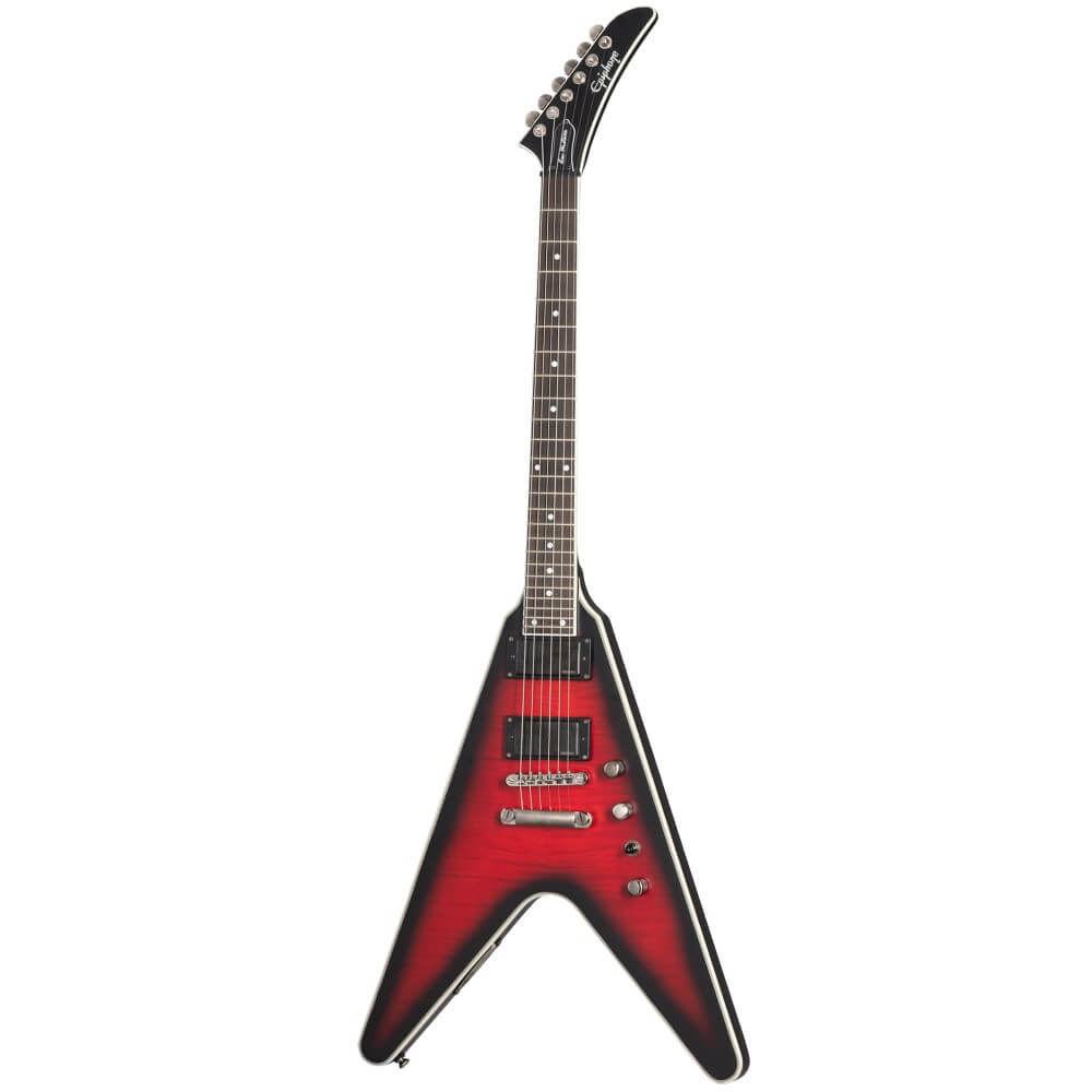 Epiphone Dave Mustaine Flying V Prophecy Electric Guitar - Aged Dark Red Burst