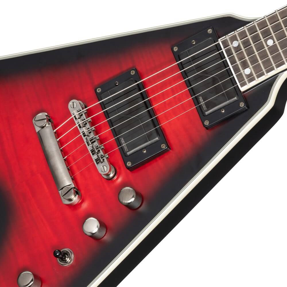 Epiphone Dave Mustaine Flying V Prophecy Electric Guitar - Aged Dark Red Burst