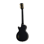 Epiphone Inspired By Gibson Les Paul Custom electric guitar in ebony with gold hardware and dual humbucker pickups.