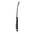 Epiphone Inspired By Gibson Les Paul Custom electric guitar in ebony with gold hardware and dual humbucker pickups.